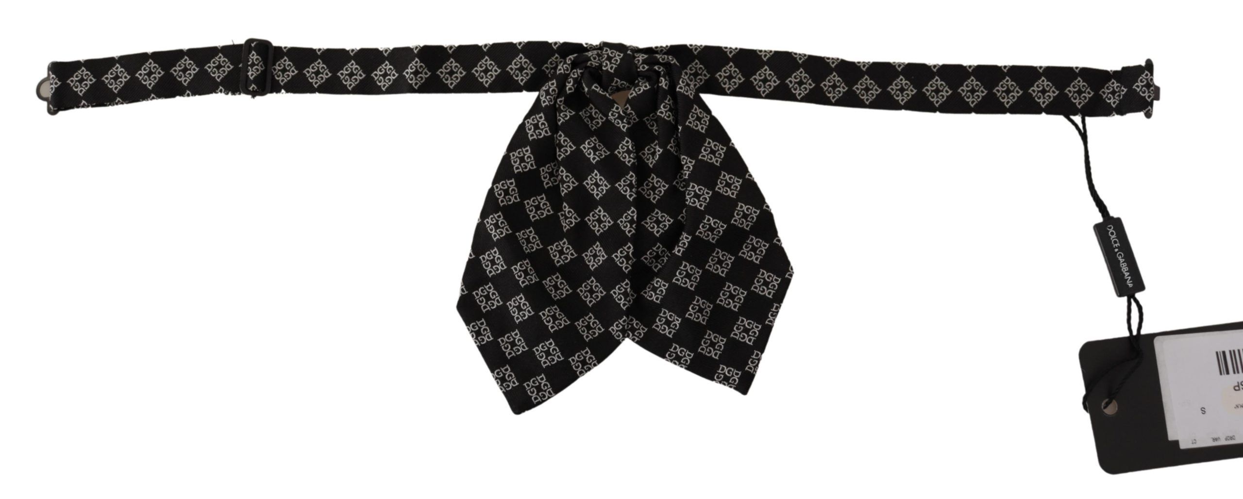 

Элегантный шелковый черный галстук-бабочка с логотипом DG Dolce & Gabbana
