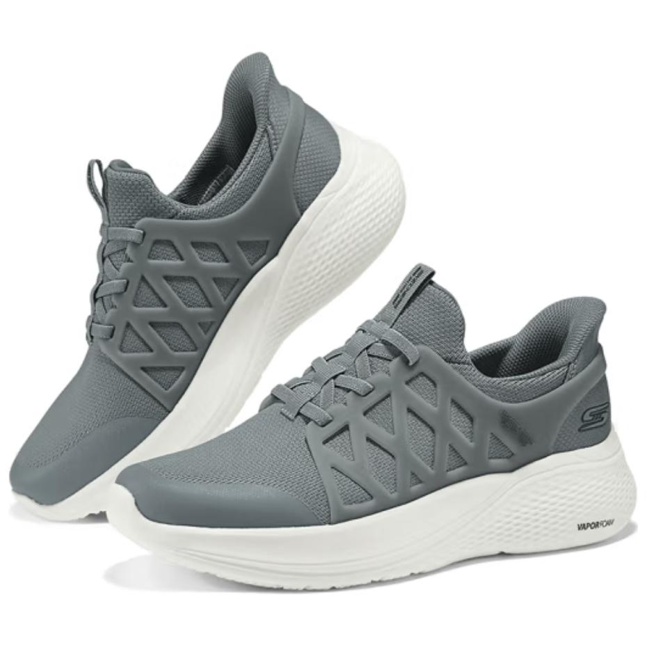 Skechers Слипоны мужские низкие повседневные зеленые серые, цвет Green Gray — фото 2