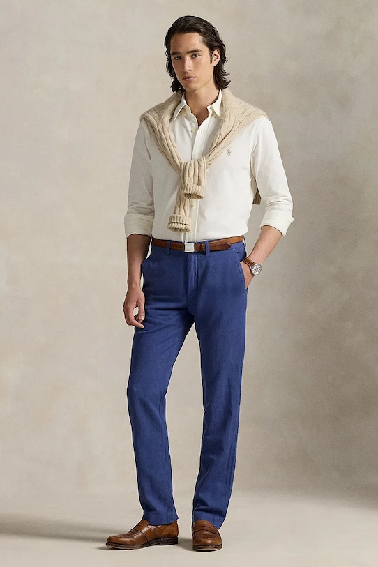

Льняные брюки Polo Ralph Lauren, темно-синий