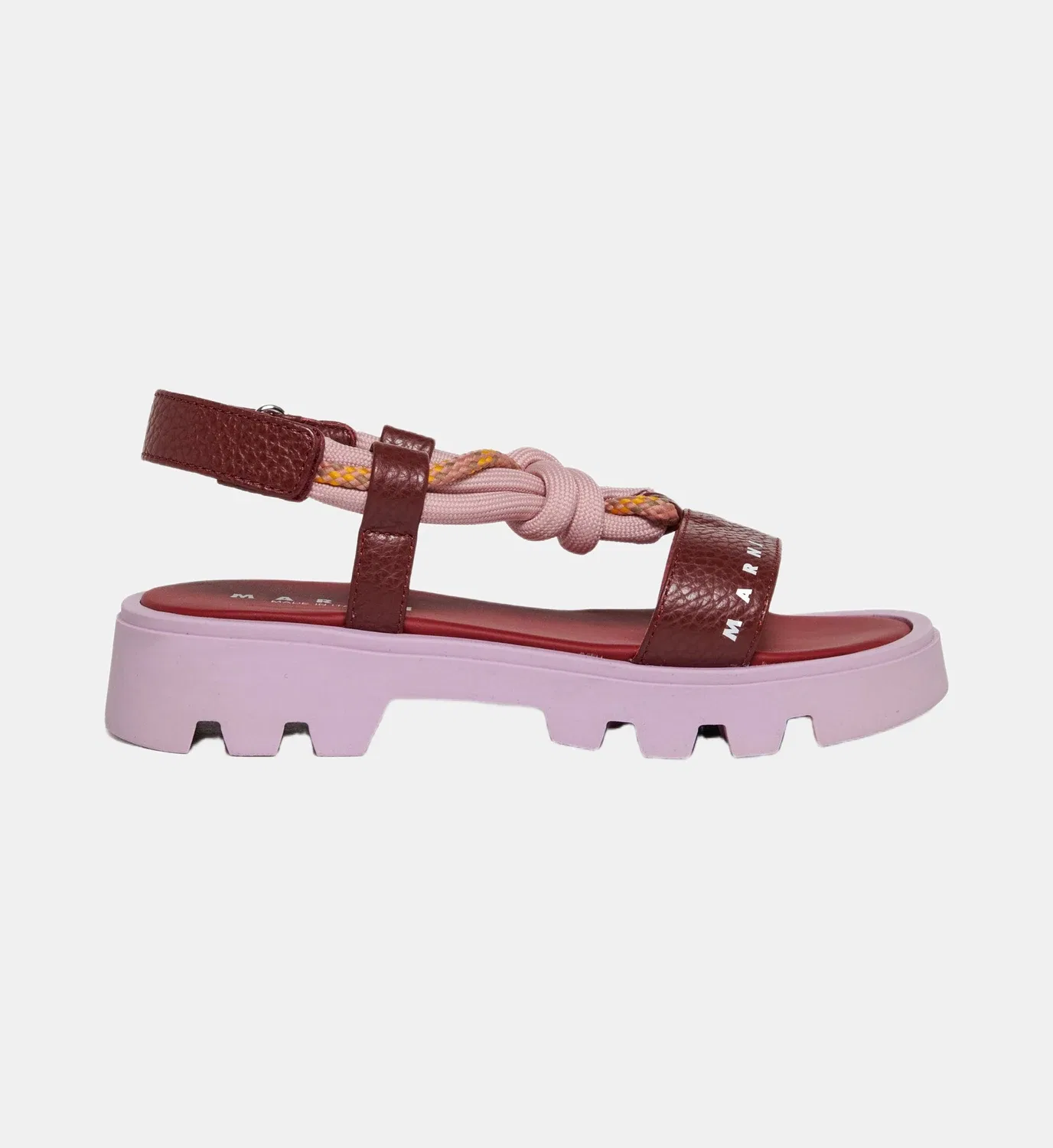 Сандалии с логотипом Marni, красный