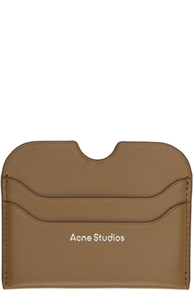 

Визитница из коричневой кожи Acne Studios