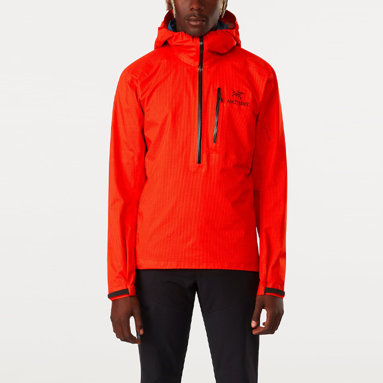 Ветрозащитная дышащая ветровка ALPHA с водоотталкивающей пропиткой Men's Arcteryx, Dynasty Red/Dynasty — фото 3