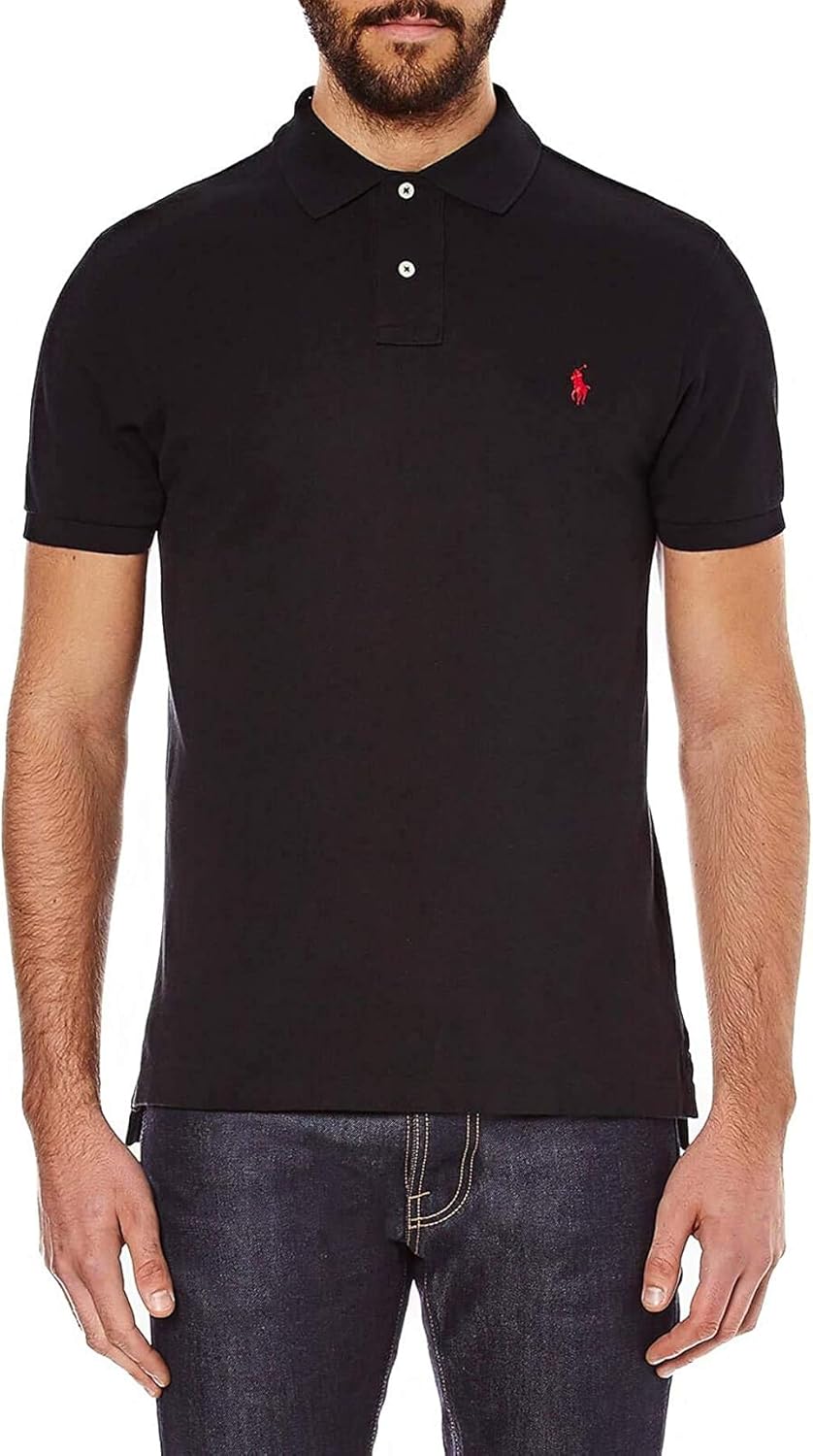 

Ralph Lauren мужская классическая футболка-поло с сеткой, Black/Red Pony, Черный, Ralph Lauren мужская классическая футболка-поло с сеткой, Black/Red Pony