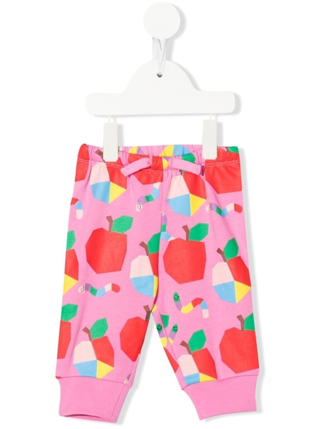 

Stella McCartney Kids джогеры с принтом Apple & Worms, розовый