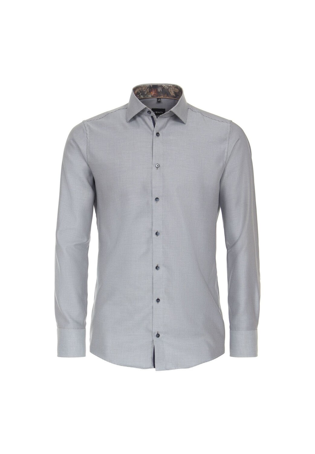 

Мужская деловая рубашка однотонного современного кроя Venti, светло-синий