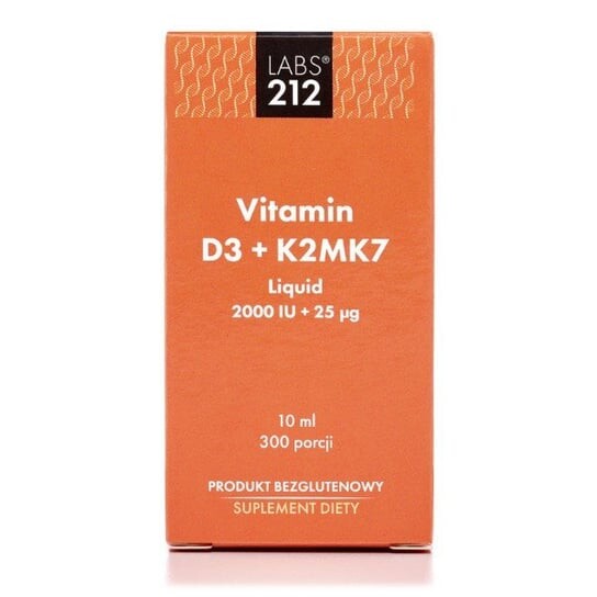 

Labs212 Витамин D3 + K2MK7 2000 МЕ + 25 мкг капель