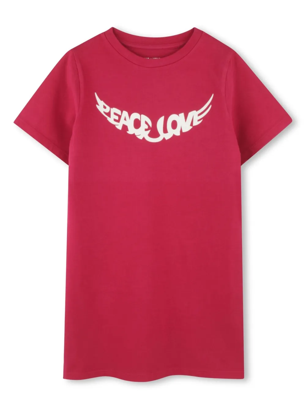 

Платье-футболка с надписью Zadig & Voltaire Kids, красный