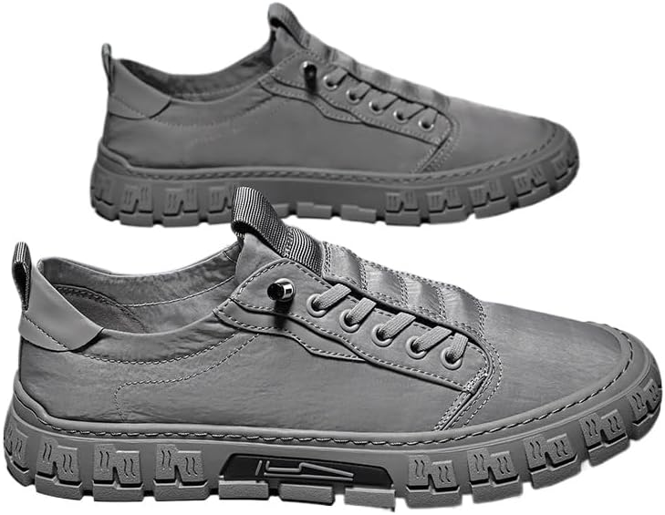 

Мужские туфли-кроссовки для ходьбы, с нескользящей подошвой, водонепроницаемые, слипоны, для работы с продуктами, повара, кухня, водоотталкивающие Hhhchpm, серый