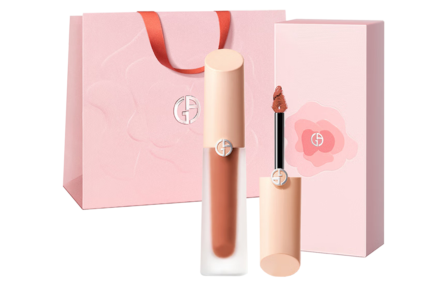 

AMANI Naked Powder Gift Box водостойкая помада для губ глянцевая легко растушевывается тон 4мл GIORGIO ARMANI