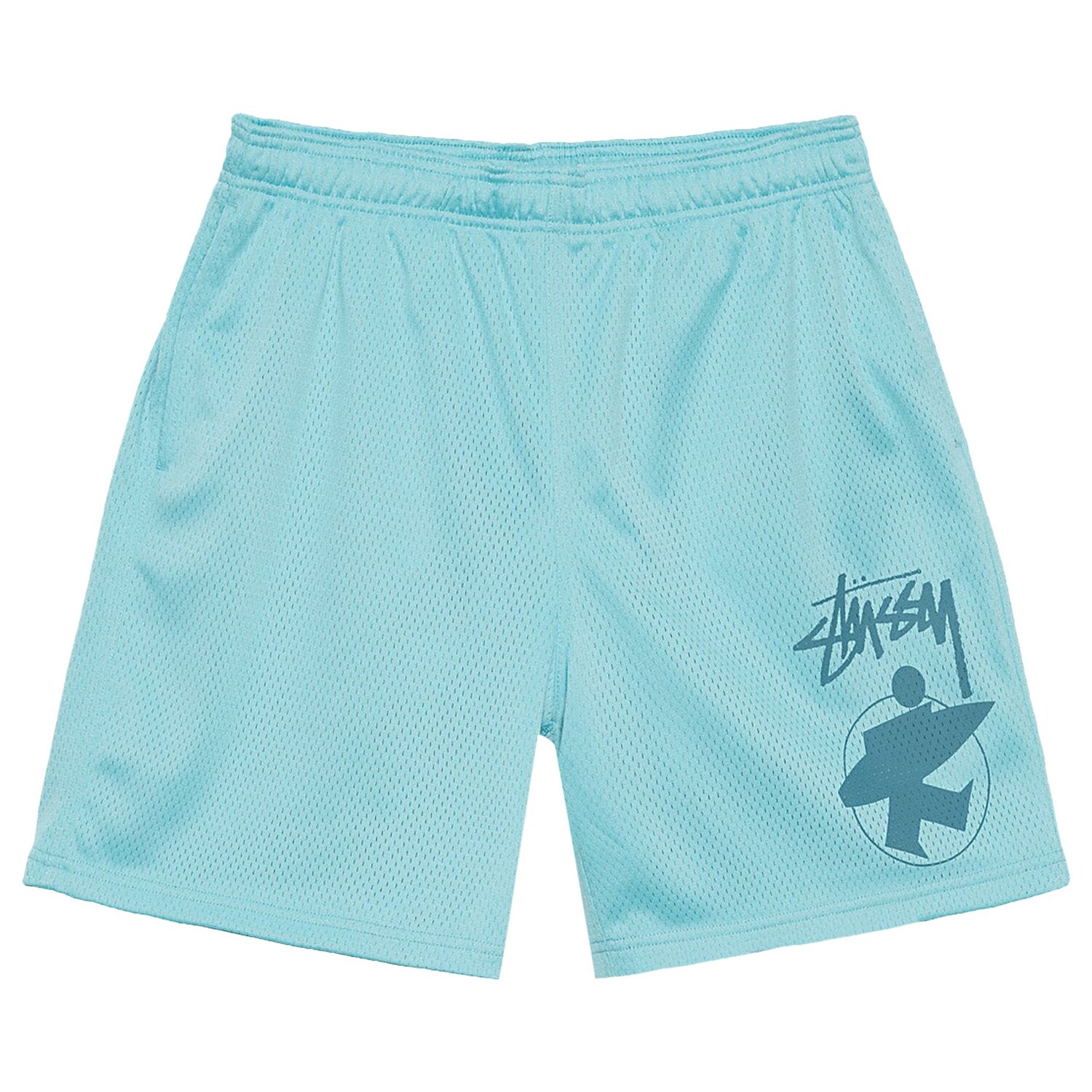

Сетчатые шорты Stussy Surfman, цвет морской волны