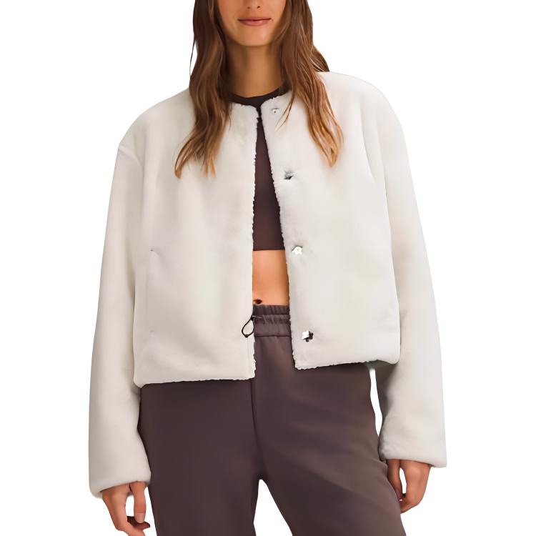 

Lululemon Двустороннее пальто из бархата, Bone White