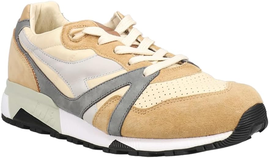 Мужские кроссовки Diadora N9000 Italia на шнуровке - повседневные, бежевые — фото 2