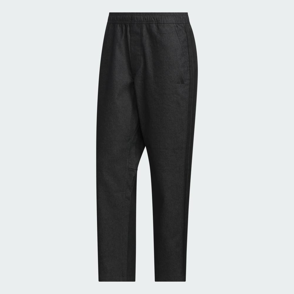 Джинсовые брюки Essentials Plus Regular Fit Stretch Denim полной длины с открытым низом Adidas, black — фото 4