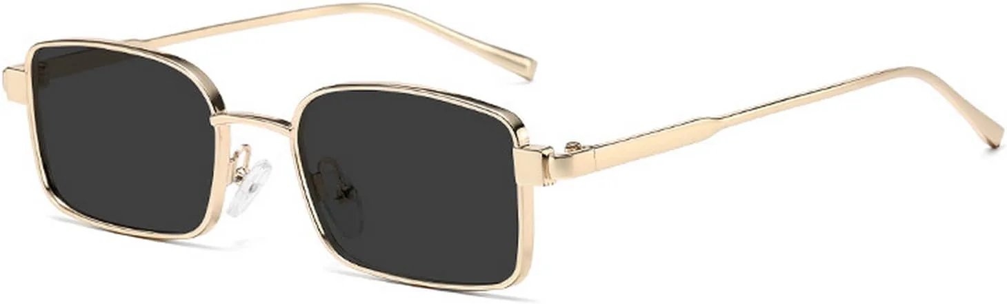 

Солнцезащитные очки Laureles в стиле ретро, ​​прямоугольные, для женщин и мужчин, классический винтажный дизайн, градиентная золотая металлическая оправа, C1