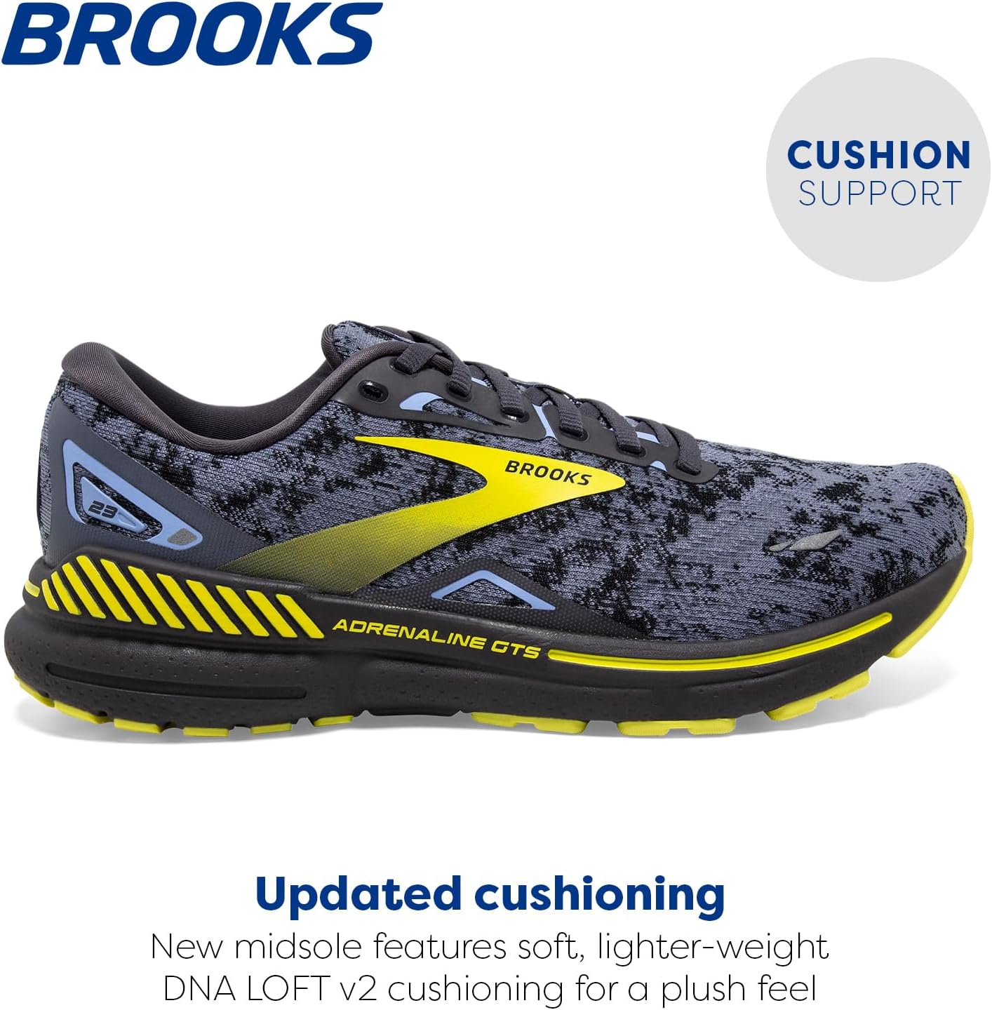 Мужские кроссовки Brooks Adrenaline GTS 23, Nine Iron/Folkstone/Sulphur — фото 3