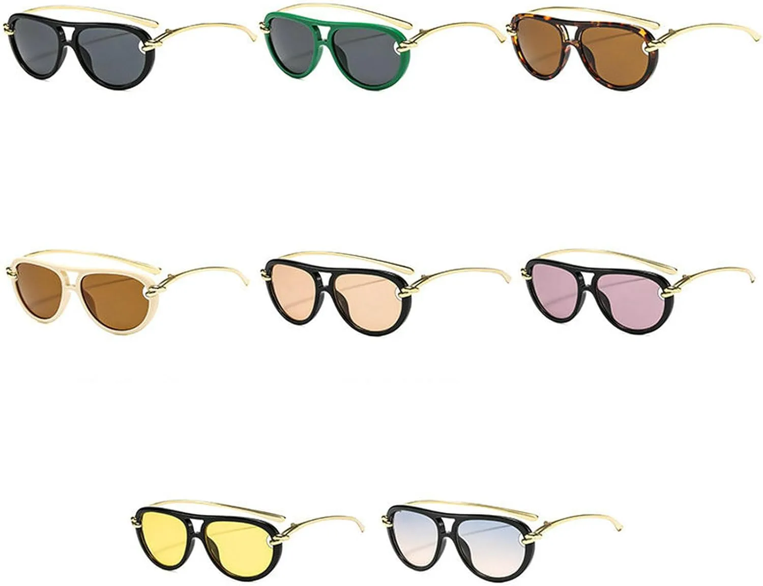 

COTIA Модные солнцезащитные очки-пилот с двойным лучом для женщин и мужчин, квадратная винтажная металлическая оправа, очки для активного отдыха и путешествий, Green