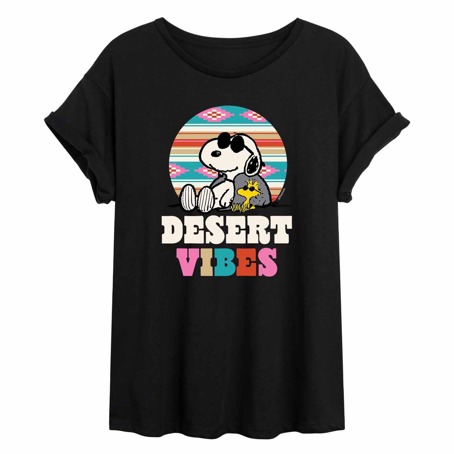 

Струящаяся футболка Juniors' Peanuts Desert Vibes Licensed Character