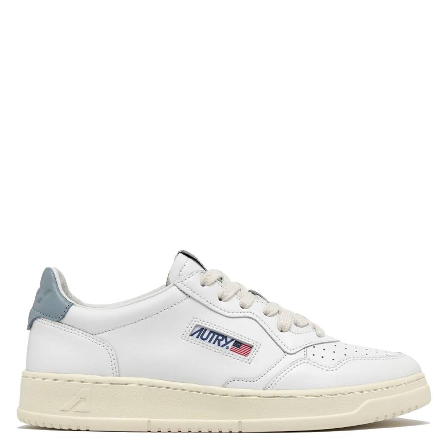 

Кожаные низкие кроссовки Autry Medalist, leat/leat white/slvblue