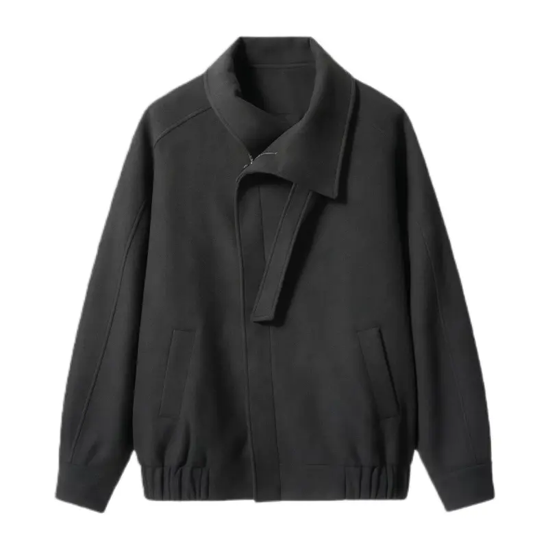 

X1617 Куртка Unisex черно-серая с лацканами утепленная Workwear