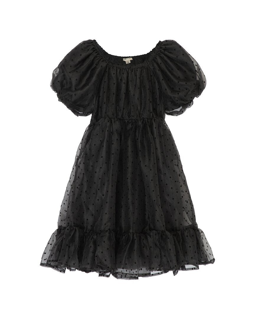 

Привычное мини-платье Babydoll в горошек Habitual, черный
