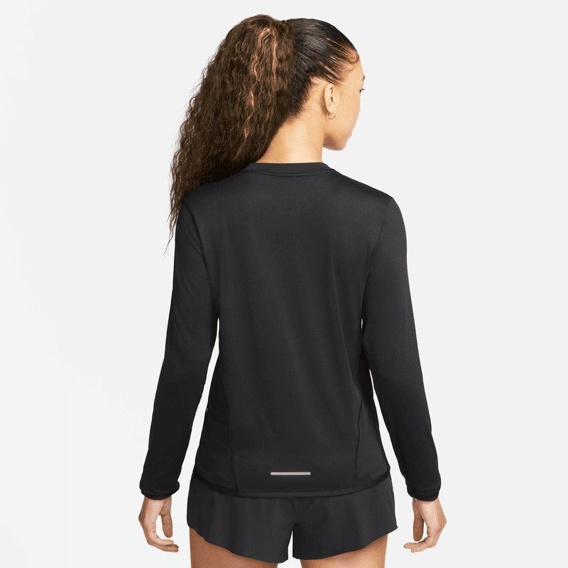 Женский топ Nike Dri-FIT Swift Element UV с длинным рукавом, черный — фото 3