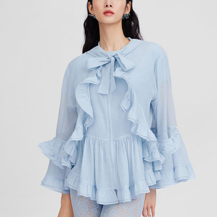 X SUSAN FANG SS24 Куртки и Пальто Женские Чистая Любовь Синий Victoria's Secret — фото 4