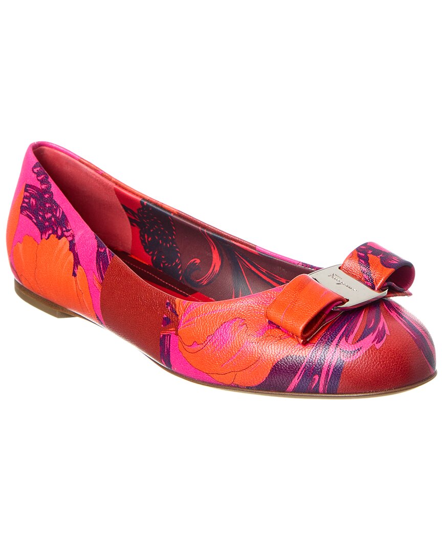 Ferragamo Varina кожаные балетки Salvatore Ferragamo, розовый