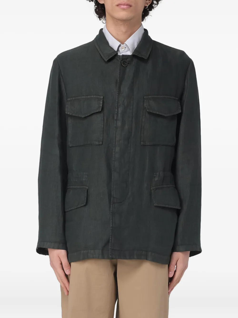 

Рубашка-куртка с множеством карманов Boglioli, зеленый