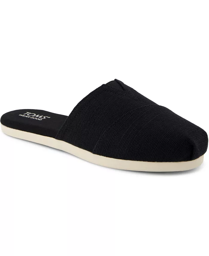 Женские альпаргаты-эспадрильи на плоской подошве без задника TOMS, черный