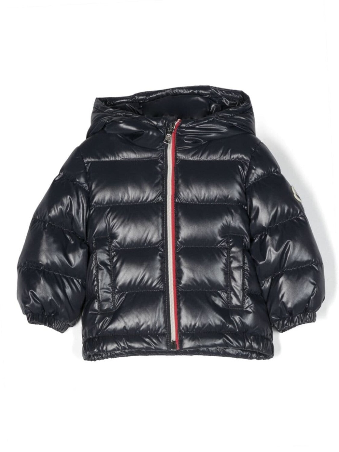 

Moncler Enfant пуховик с нашивкой-логотипом, синий