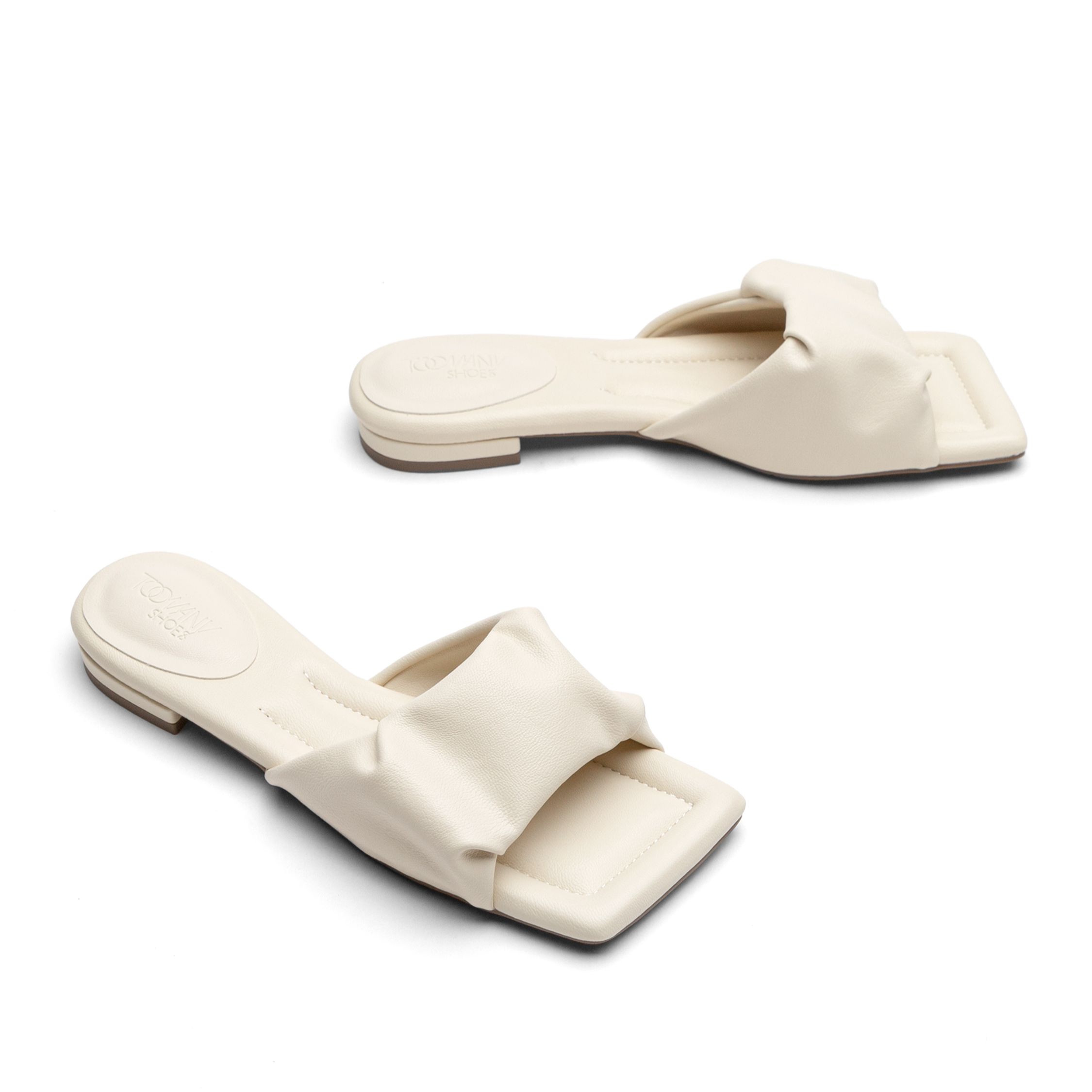 Слипоны женские Экрю/Голубой/Персиковый красный TOOMANYSHOES — фото 2