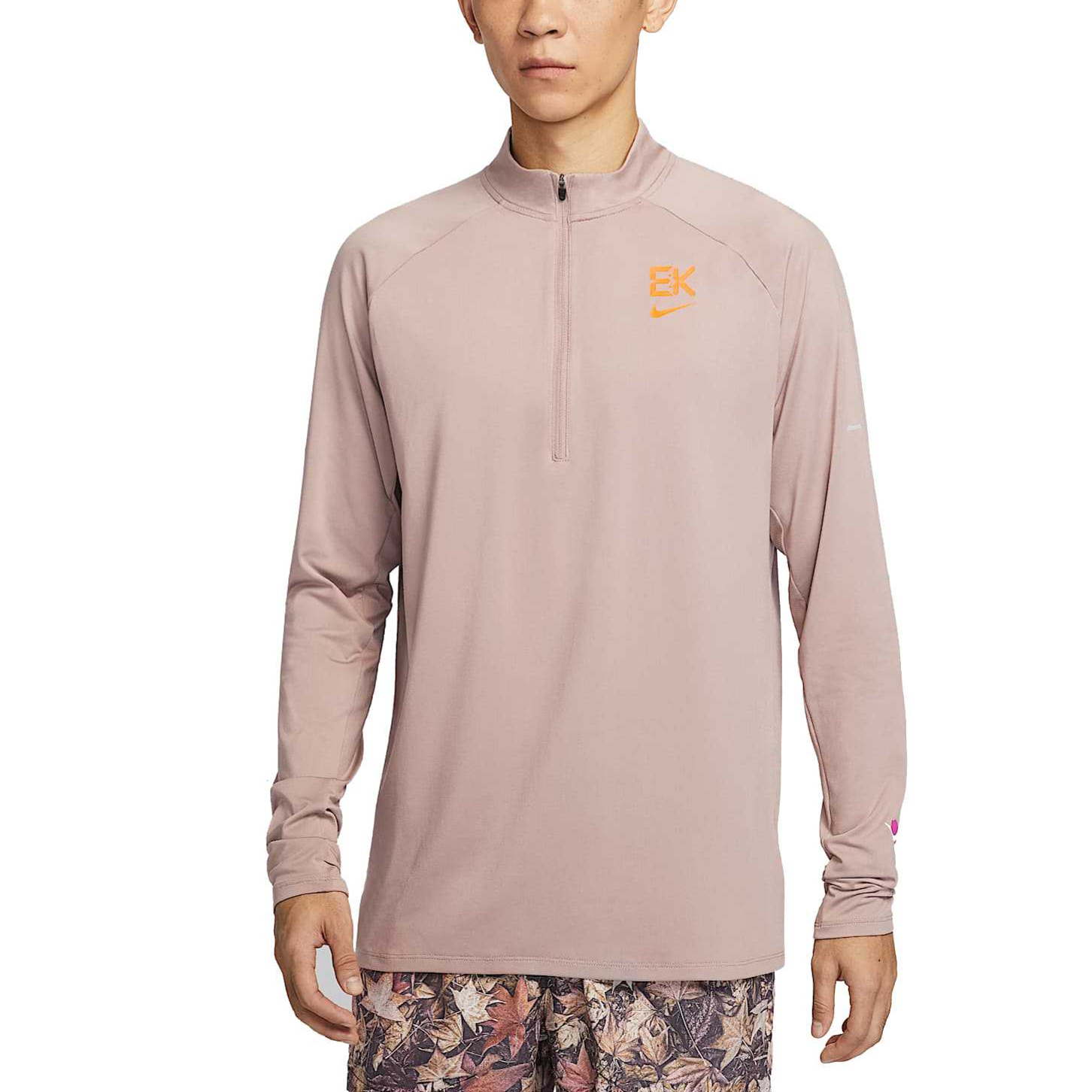 

Футболка для бега Dri Fit мужская Nike, желтый/ярко-оранжевый