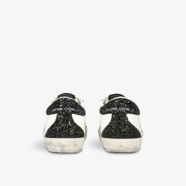 Кожаные низкие кеды Superstar 11538 с фирменной нашивкой Golden Goose, черный — фото 4