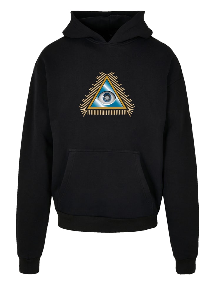 

Пуловер emoji couture Ultra Heavy Hoodie Pyramid eye and golden beads, черный