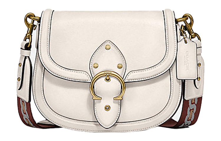 

Перчатки Beat из дубленой кожи Седловая сумка через плечо кросс-боди маленького размера для женщин цвет слоновая кость белый COACH