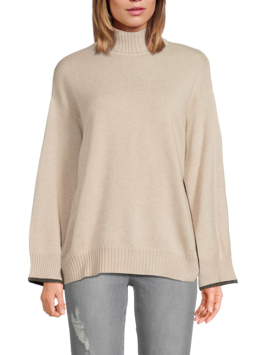 

Водолазка из шерстяной смеси Brunello Cucinelli, цвет Light Brown