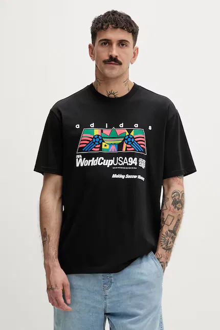 Футболка с принтом T-shirt Adidas Originals, черный