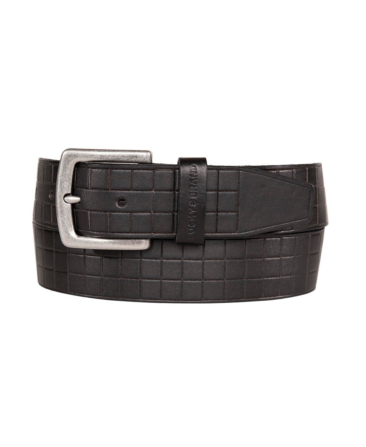 

Мужской кожаный ремень с тисненой сеткой Lucky Brand