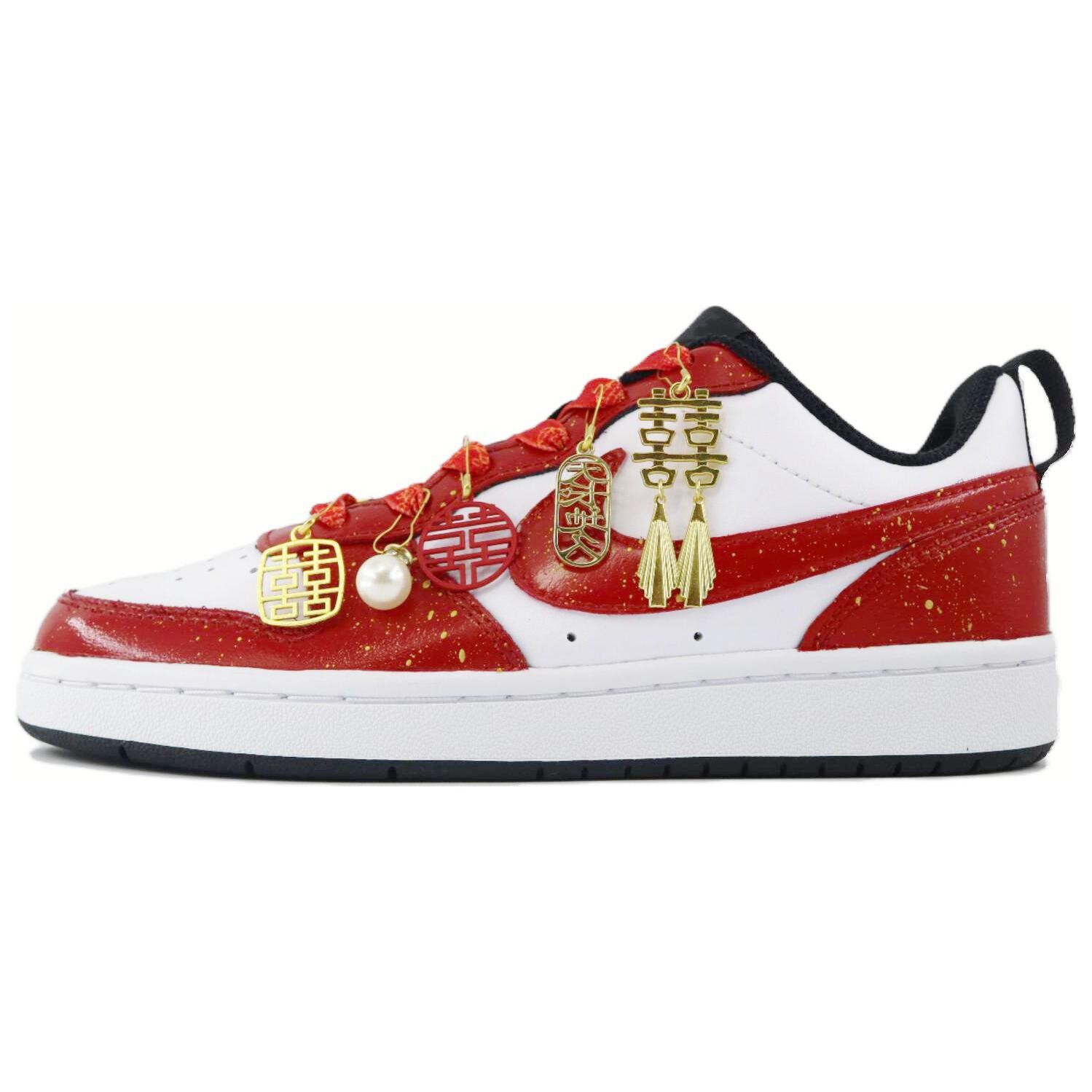 

Кроссовки Nike Court Borough Skateboard Shoes Women's Low-Top Red White, Красный, Кроссовки Nike Court Borough Skateboard Shoes Women's Low-Top Red White