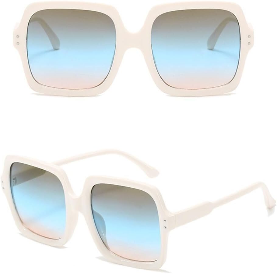 

Новые солнцезащитные очки большого размера 2025 года для женщин, цельные линзы, большая оправа, солнцезащитные очки для мужчин с защитой от УФ-излучения UV400 (зеркальные) LXLHWN, 03 White-teabluepink