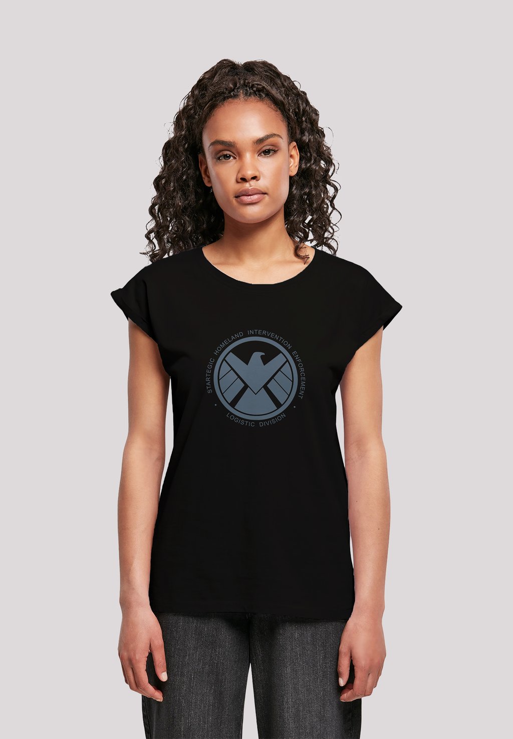 

Футболка с принтом MARVEL AVENGERS AGENT OF SHIELD LOGISTICS DIVISION F4NT4STIC, черный