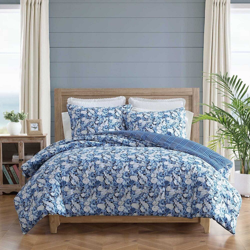 

Комплект синего одеяла Laura Ashley Sweet Memories с накладками, синий