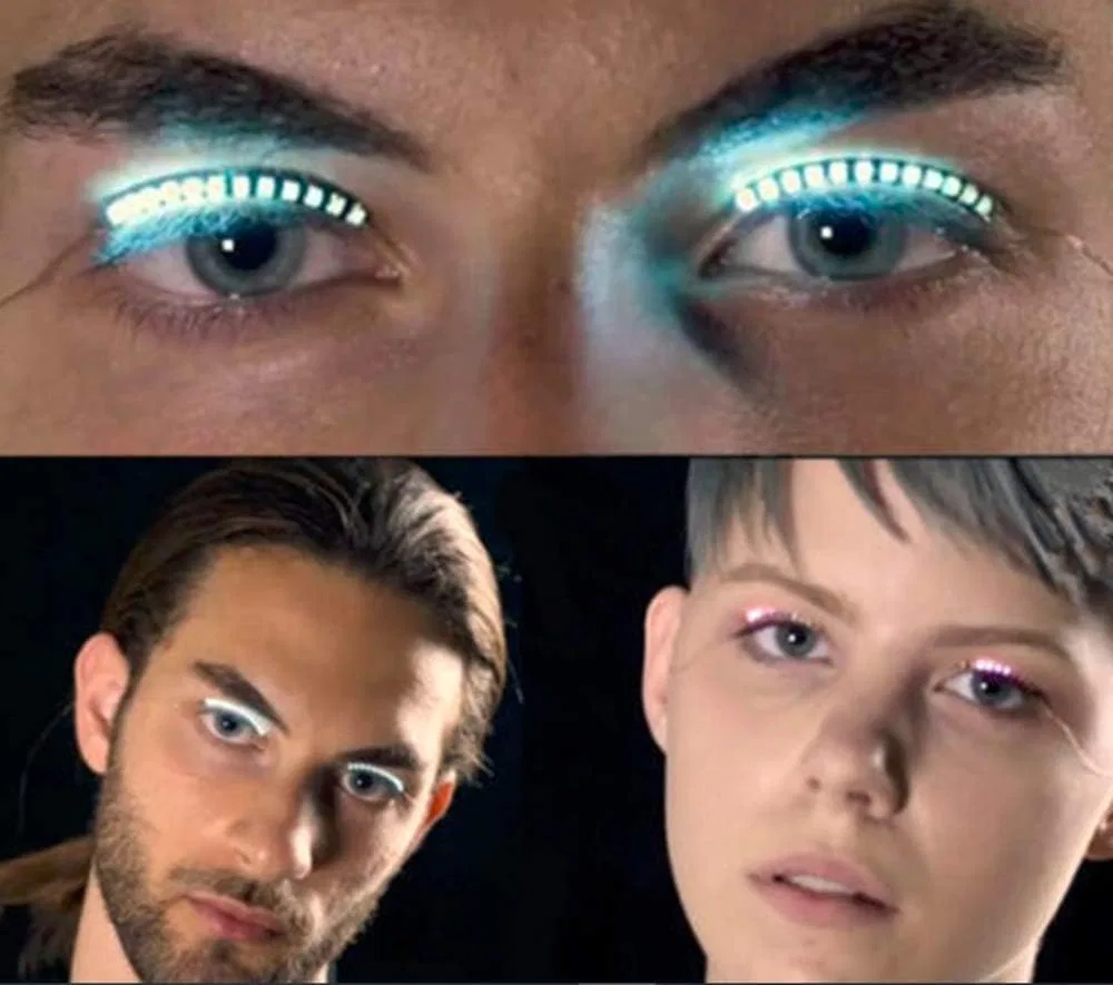 Светящиеся LED ресницы, зеленый, OKQYIMAQQ, 1 пара — фото 3