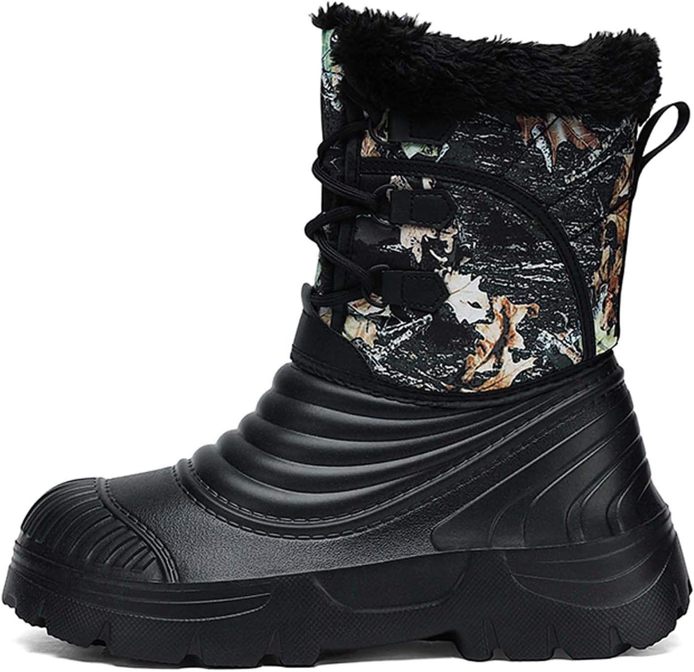 

Мужские высокие кожаные зимние ботинки на снег, уличные, противоскользящие, теплые, водонепроницаемые, для мотоцикла, для холодной погоды Generic, Camouflage