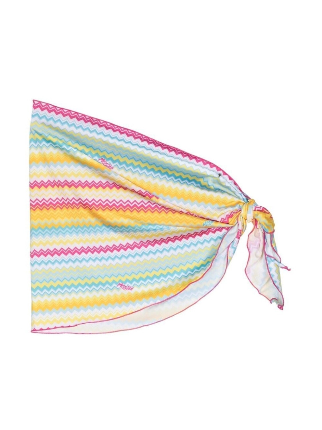 

Missoni Kids шарф с узором зигзаг, желтый