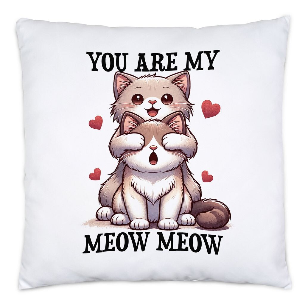 

Подушка «You Are My Meow Meow Cats in Love» с наполнителем в подарок парню и девушке Hey!Print
