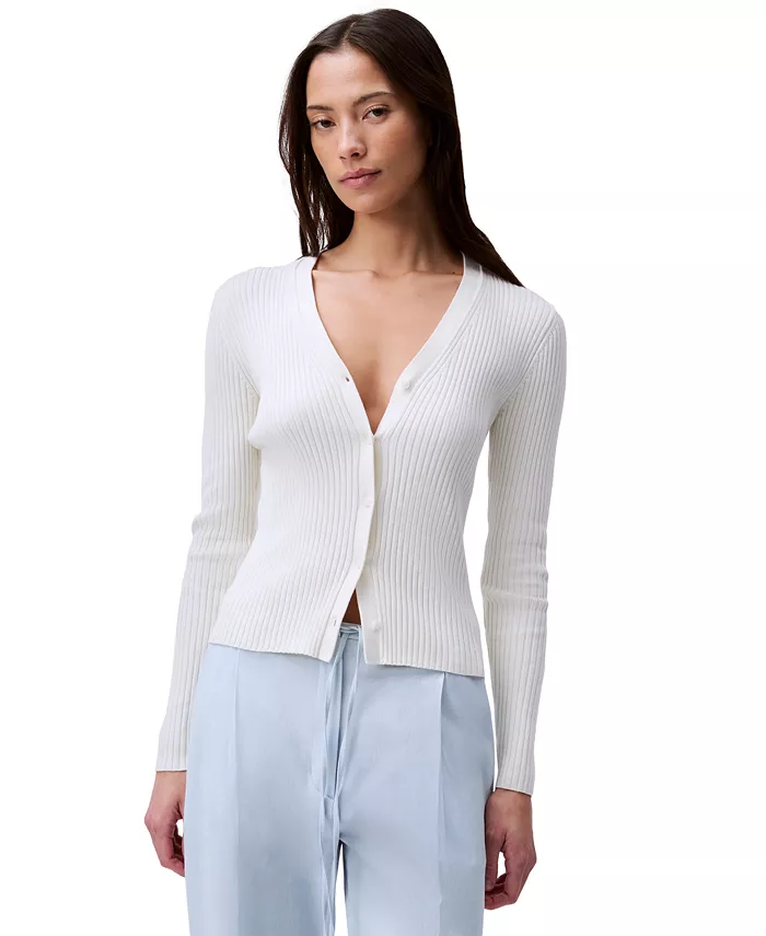

Женский облегающий кардиган с резинкой Calvin Klein Jeans, белый