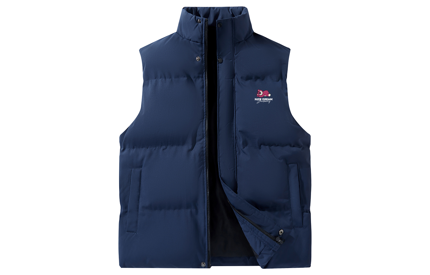 

Жилет унисекс с воротником-стойкой, утолщенные, другие Disney, темный синий