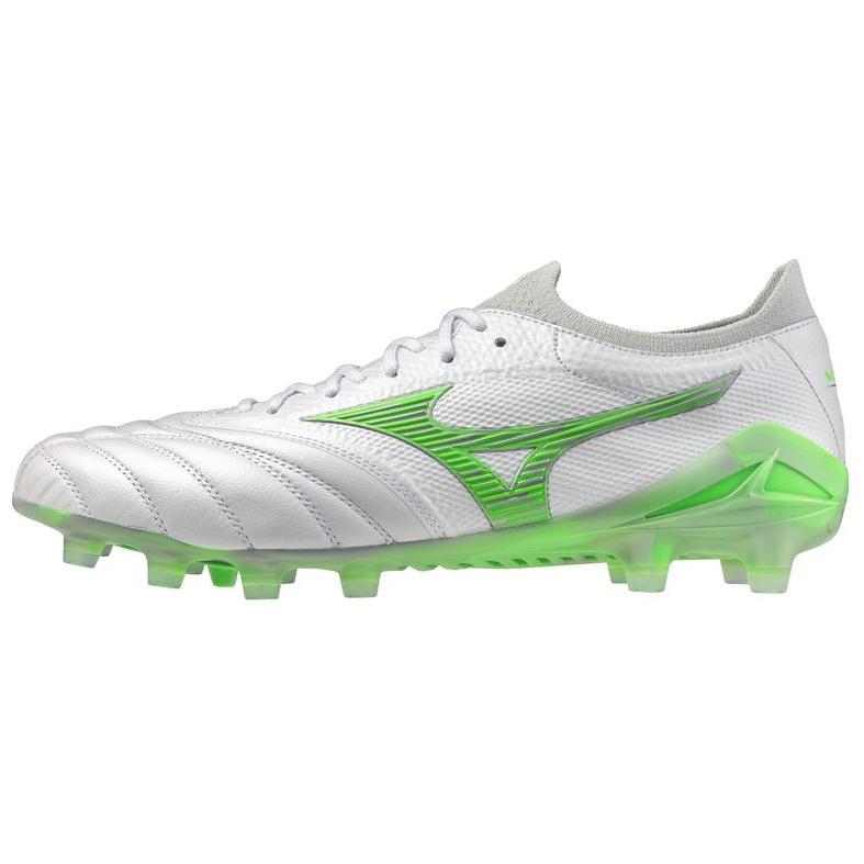 Mizuno Футбольные бутсы Morelia Neo 4 с защитой от скольжения, износостойкие, унисекс, белые, зеленые