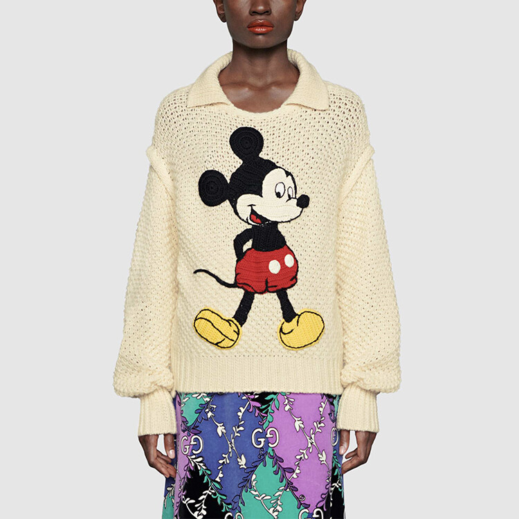 Свитер женский Disney x Gucci, слоновая кость — фото 2